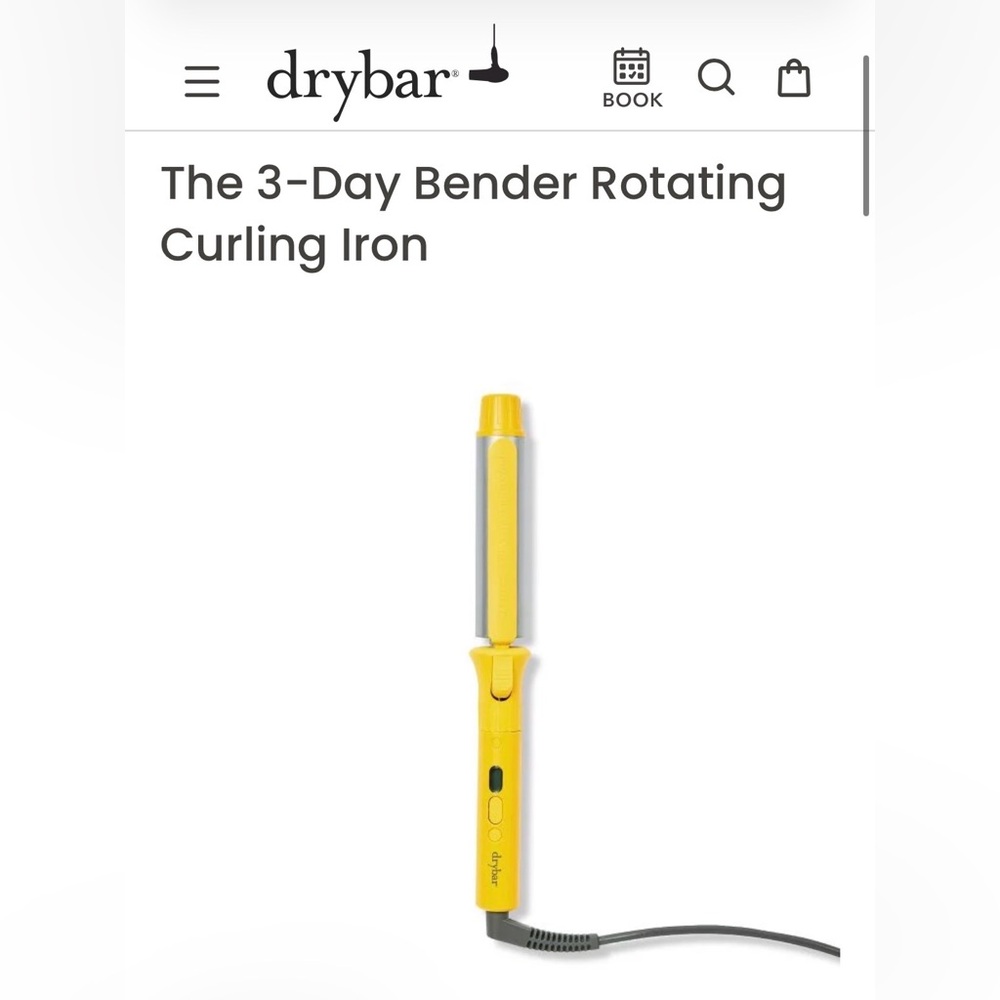 Drybar 3-Day Bender Rotating Curling Iron - Yellow